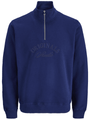 Jack & Jones Bleecker Branding High Neck Sweatshirt Ocean Cavern