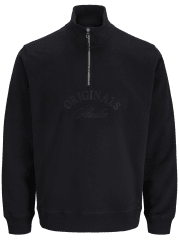 Jack & Jones Bleecker Branding High Neck Sweatshirt Black