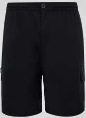 D555 Thomas Full Elastic Waist Stretch Shorts Black