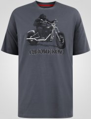 D555 Craig Gorilla Biker Printed T-shirt Dark Gery