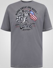 D555 Jasper Official Gas Monkey Printed T-Shirt Grey