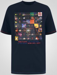 D555 Otto Official Pink Floyd 50th Anniversary Printed T-Shirt Navy