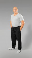 20 Nodi Grecale Stretch Fleece Cotton Sports Pants with Enzyme and Soft Touch Treatment Black