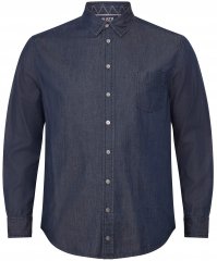 North Latitude 53139 denim marškiniai mėlyni
