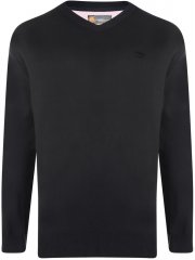 Kam Jeans V-kaklo Megztas Megzinis Juodas