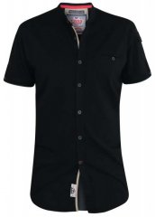 D555 Archer Collarless Shirt Black