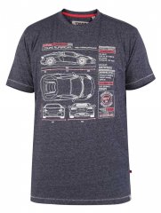 D555 Oakhill Super Car Blueprint T-shirt