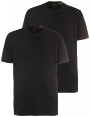 JP1880 708420 Henley marškinėliai 2 vnt. Juoda