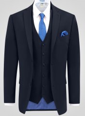 D555 Ted 4 Way Stretch Tailored Suit Jacket Tamsiai mėlyna