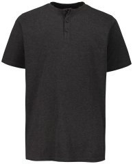 JP1880 726695 Henley marškinėliai Tamsiai pilka