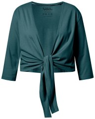 Ulla Popken 794514 Rišamas džersio bolero Petrolio