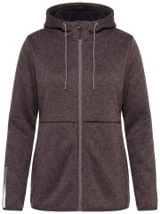 Ulla Popken 812880 Megzta flisinė striukė su teddy flisu Taupe