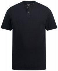 JP1880 818628 Henley marškinėliai su pilvo kirpimu Juoda