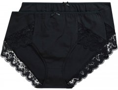 Ulla Popken 824106 Kelnaitės su nėriniais 2 vnt. Juoda