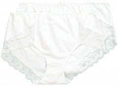 Ulla Popken 824106 Bokseriai su nėriniais 2 vnt. Balta