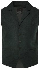 JP1880 828736 Tvido liemenė su megzta nugara Butelio žalia