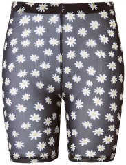 Ulla Popken 836803 Gėlėti šortai nuo trinties Juoda
