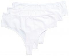 Ulla Popken 838637 Stringai 3 vnt. Balta