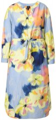 Ulla Popken 846330 Gėlėta maxi suknelė Šviesiai mėlyna