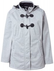 Ulla Popken 846744 Softshell striukė Pilka melanžinė
