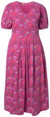 Ulla Popken 847409 Raštuota maxi suknelė Uogų raudona