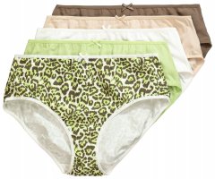 Ulla Popken 848810 Kelnaitės su gyvūnų raštu 5 vnt. Taupe