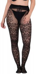 Ulla Popken 849055 Gėlėtos pėdkelnės Juoda