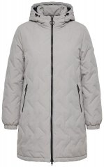 Ulla Popken 849552 Dygsniuotas paltas Pilka