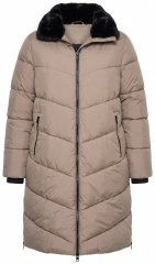Ulla Popken 850041 Dygsniuotas paltas Taupe