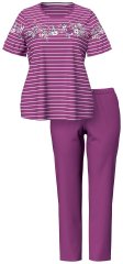 Ulla Popken 850403 Pižama su gėlių raštu Violetinė