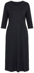 Ulla Popken 850910 Maxi suknelė su 3/4 rankovėmis Juoda