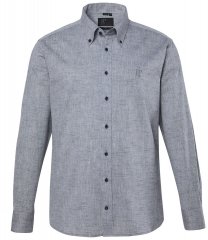 JP1880 850931 Chambray marškiniai ilgomis rankovėmis Juoda TALL