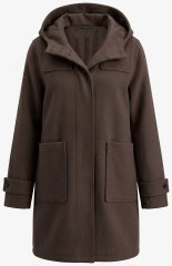 Ulla Popken 851803 Duffle paltas Tamsiai ruda