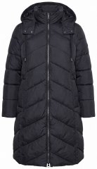 Ulla Popken 851842 Dygsniuotas paltas Juoda