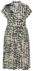 Ulla Popken 852257 Raštuota maxi suknelė Taupe