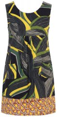 Ulla Popken 852329 Dryžuota džersio suknelė Alyvuogių žalia