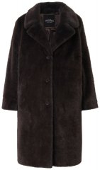 Ulla Popken 852605 Dirbtinio kailio paltas Mahagonio ruda