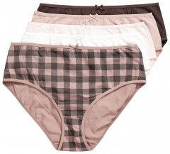 Ulla Popken 854114 Kelnaitės su langeliais 5 vnt. Taupe