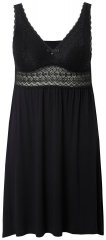 Ulla Popken 855428 Negližė su nėriniais Juoda
