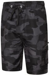 Kam Jeans 3010 camo print maudymosi šortai tamsiai pilka