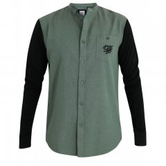 D555 Atkins Grandad Shirt with Jersey Sleeves
