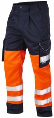 Leo Bideford Cargo Pants Hi-Vis Orange/Navy