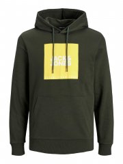 Jack & Jones JJLOCK SWEAT HOOD Dark Green