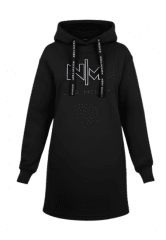 Nora Mikken KADRI WHITE Long Hoodie Black