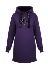 Nora Mikken KADRI WHITE Long Hoodie Purple