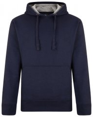 Kam Jeans Crew Neck Bliuzonas su Kapišonu Tamsiai Mėlynas