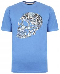 Kam Jeans 5376 Music Skull Print Tee Blue