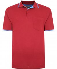 Kam Jeans 5400C Tipped Polo with Pocket Burgundy