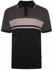 Kam Jeans 5462 Dobby Weave Polo Black