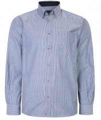 Kam Jeans 6224 LS Mini Stripe Shirt Navy